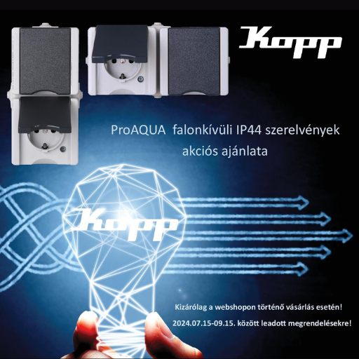 KOPP - ProAQUA falonkívüli IP44 szerelvények